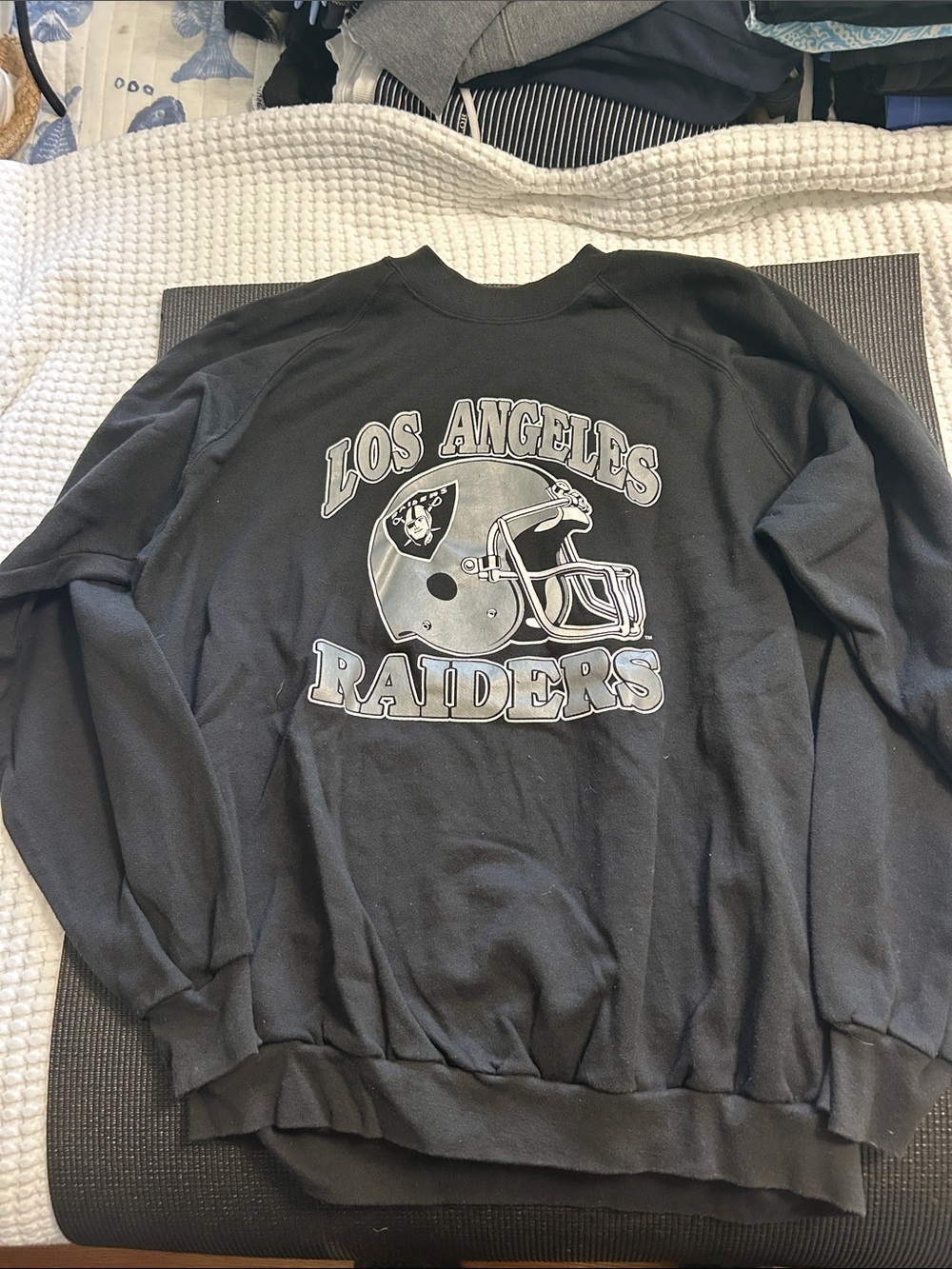 Riders by Lee Black Los Angeles Raiders Crewneck Sweatshirt